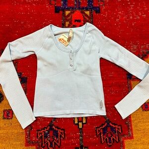 FP Movement by Free People Light Blue Long Sleeve Top